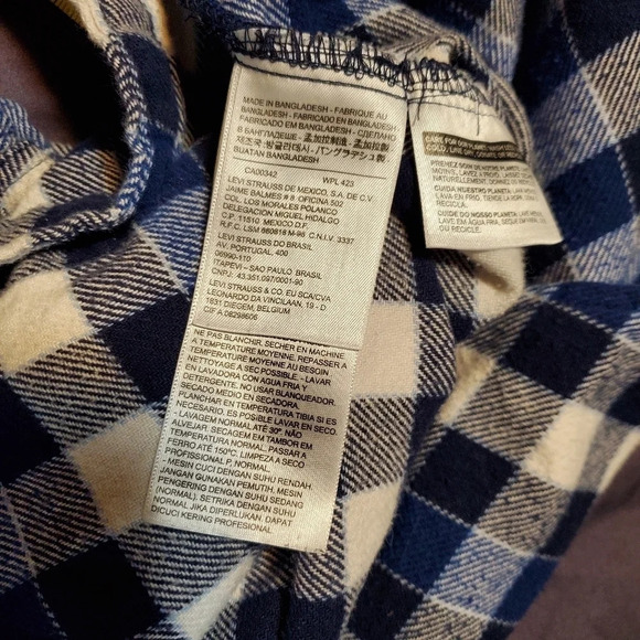 Levi’s Men's Size XL Slim Fit Plaid Button Front Shirt Heavyweight Shacket - Picture 4 of 4